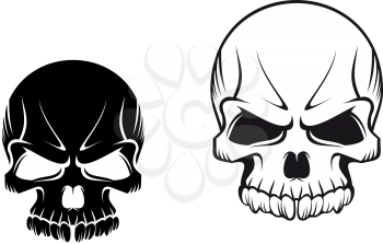 Danger evil skulls for tattoo or mascot design
