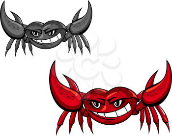 Red crab with claws for mascot or seafood design