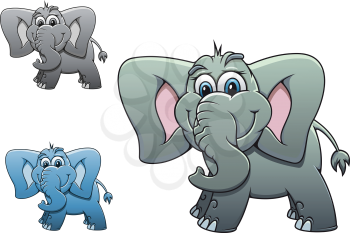 Cute elephant baby isolated on white background for design