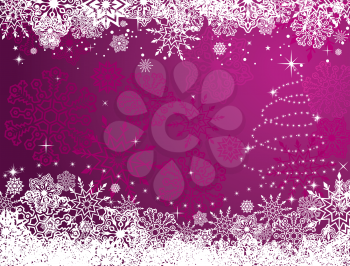 Winter Christmas or new year background with snowflakes for holiday design