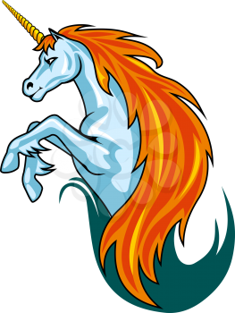 Magic unicorn horse in cartoon style for fantasy design