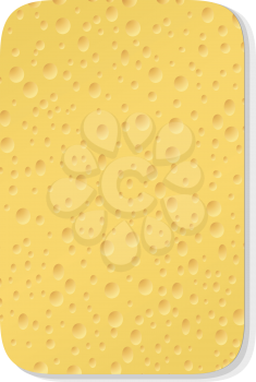 Yellow washing sponge isolated on white background