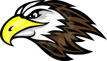 Cartoon falcon head for mascot or tattoo design