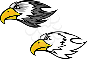 Cartoon falcon or hawk head for mascot or tattoo design