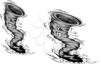Danger hurricane in cartoon style for weather or disaster design