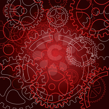 Abstract background with gears for technology or time concept design