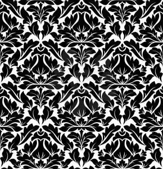 Retro seamless damask pattern for background or textile design