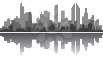 Modern city skyline for business or architecture concept design