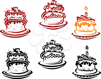 Holiday cakes and pies bakery for birthday design