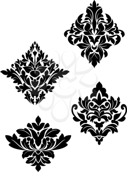 Damask flower patterns for design and ornate isolated on white