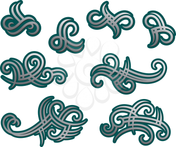 Tribal tracery elements and embellishments for tattoo design