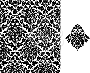 Seamless background with floral pattern for design