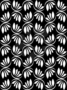Abstract floral seamless background with flower patterns