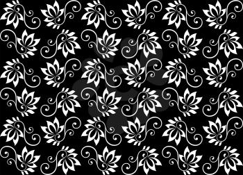 Retro floral seamless pattern for wallpaper or background design