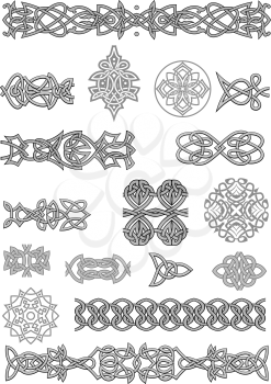 Celtic ornaments and patterns set for embellish and ornate