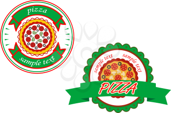 Italian pizza banners set for cafe and fast food design