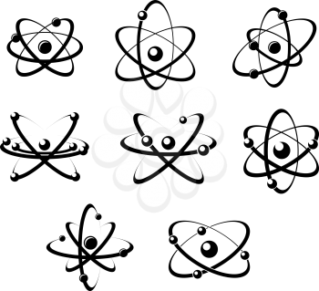 Molecules and atoms symbols for science concept design