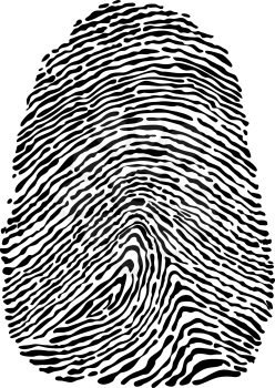 People fingerprint isolated on white background for security concept design