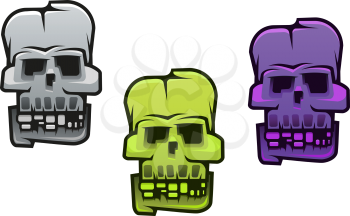 Danger monster or mutant skull for halloween design