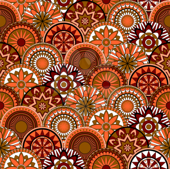 Seamless pattern with floral elements for textile or background design