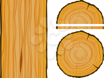 Timber and wood texture with elements. Editable vector illustration