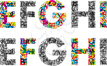 Colorful letters of alphabet isolated on white background. EPS 10