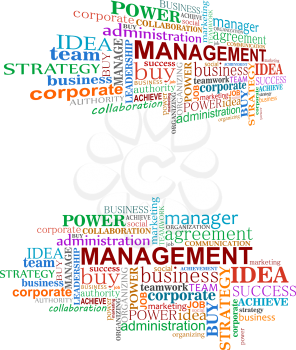 Management tags cloud for business and development design