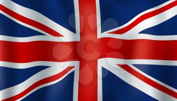 Union Jack national symbol of United Kingdom. British Union Flag waving. European and UK history, patriotism and geography themes design