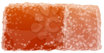 Gummy candy isolated marmalade. Vector orange taste fruit jelly with sugar sprinkles
