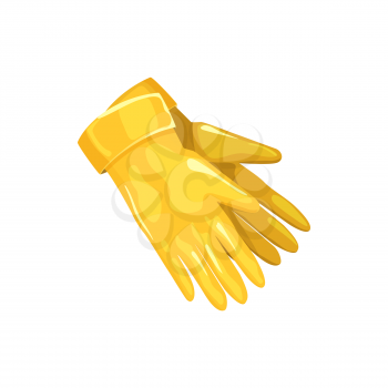 Gloves icon, pest control disinfection and extermination protection garment, vector. Protective gloves for toxic and chemical pesto control disinfestation, deratization and sanitary disinfection