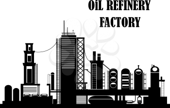 Oil refinery factory for industrial concept design