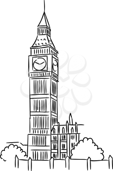 Big Ben tower in London for travel industry design