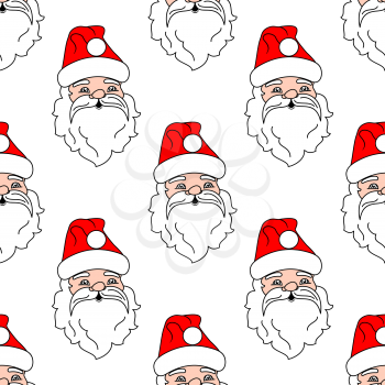 Santa Claus seamless pattern background for chrismas and new year holidays design