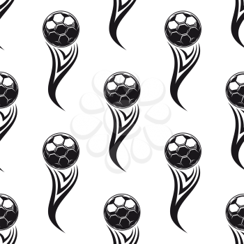 Seamless pattern with soccer ball for sports design