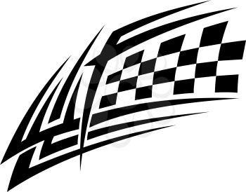 Racing tattoo in tribal style for sports design