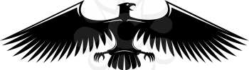 Heraldic eagle isolated on white background