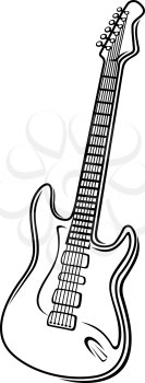 Vector illustration of an electric guitar for music design