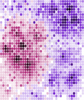 Abstract background mosaic pattern with random pink and purple square tiles