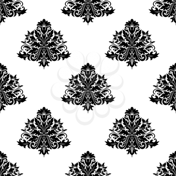 Vintage seamless pattern in damask style for wallpaper, textile and background design