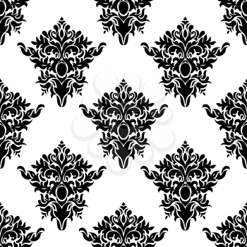 Seamless floral pattern in retro style for textile or wallpaper design
