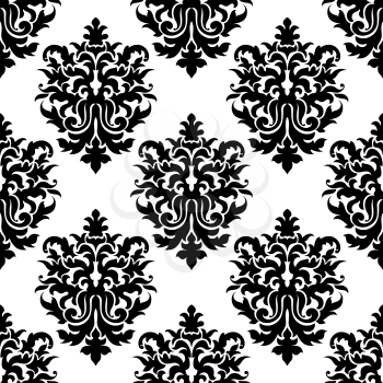 Decorative seamless floral pattern background with floral elements for design
