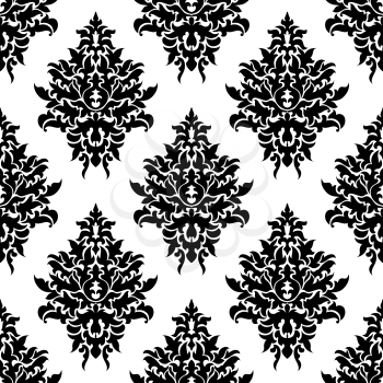 Seamless floral damask pattern for wallpaper or fabric design