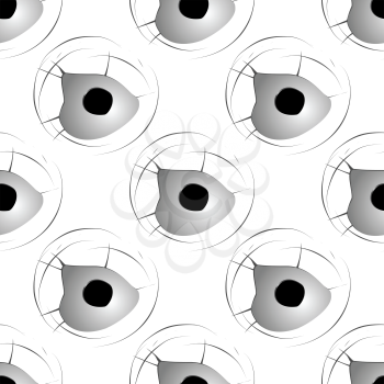 Seamless pattern background with bullet holes for crime, war or military design