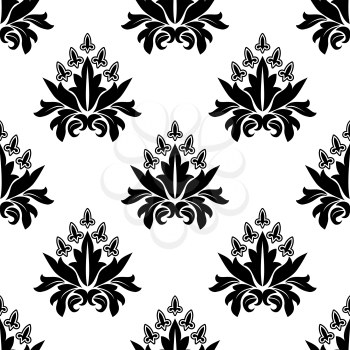 Floral seamless pattern with decorative flowers for background, textile or wallpaper design