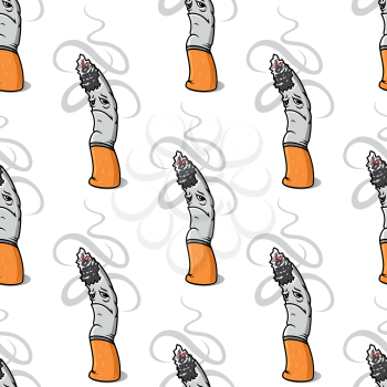 Illness cigarette seamless pattern background for conceptual design