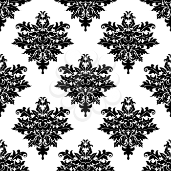 Floral seamless pattern with decorative elements for background design