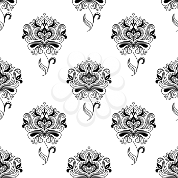 Paisley seamless floral pattern in persian or turkish style for wallpaper design