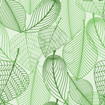 Summer or spring foliage green tree leaves seamless pattern background. For wallpaper, tiles and fabric design