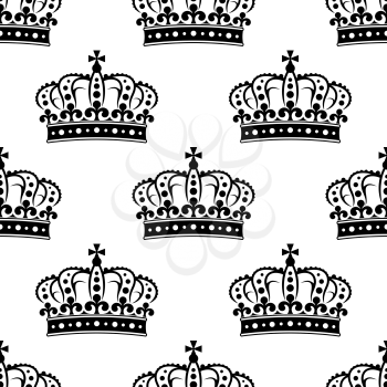 Seamless background pattern of a royal crowns useful for heraldry, wallpaper or textile