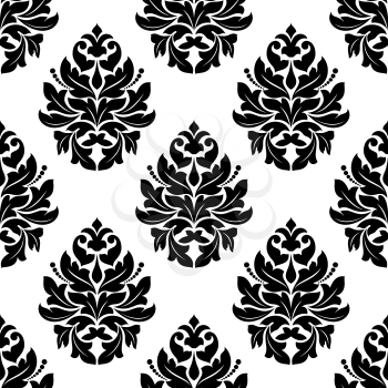 Vintage seamless arabesque pattern with decorative floral elements for wallpaper design